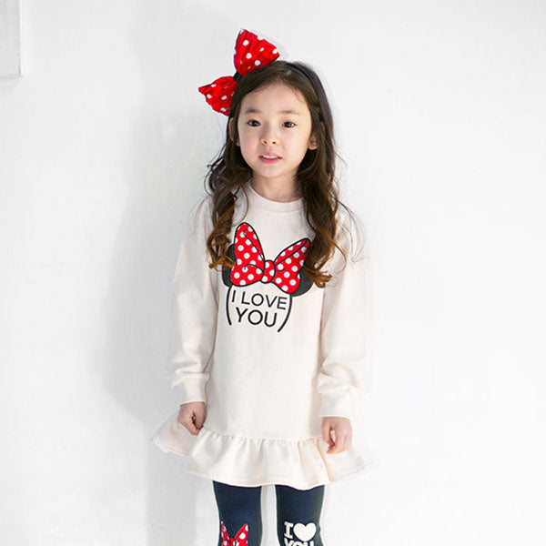 2018 Baby Clothes for Little Girl CLothing Sets Girls Minnie Clothing Long Sleeve T shirt + Pants 2PCS Kids Clothes Girls 2-7Y