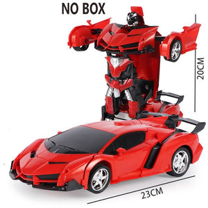 New Rc Transformer 2 In 1 Rc Car Driving Sports Cars Drive Transformation Robots Models Remote Control Car Rc Fighting Toy Gift