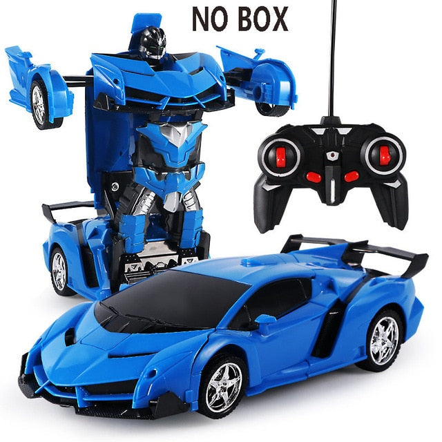 New Rc Transformer 2 In 1 Rc Car Driving Sports Cars Drive Transformation Robots Models Remote Control Car Rc Fighting Toy Gift