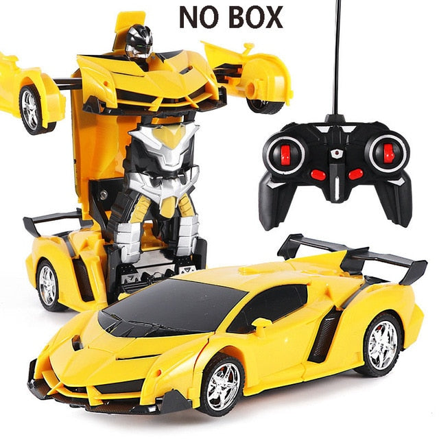 New Rc Transformer 2 In 1 Rc Car Driving Sports Cars Drive Transformation Robots Models Remote Control Car Rc Fighting Toy Gift