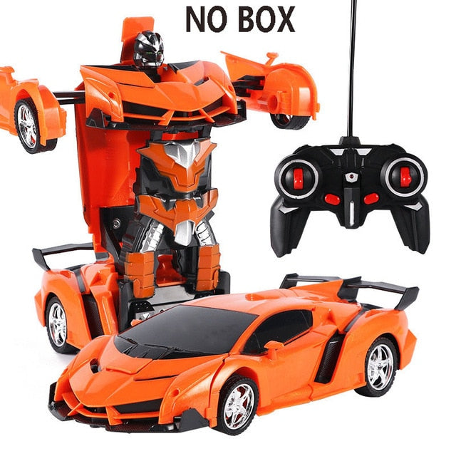 New Rc Transformer 2 In 1 Rc Car Driving Sports Cars Drive Transformation Robots Models Remote Control Car Rc Fighting Toy Gift