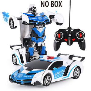 New Rc Transformer 2 In 1 Rc Car Driving Sports Cars Drive Transformation Robots Models Remote Control Car Rc Fighting Toy Gift