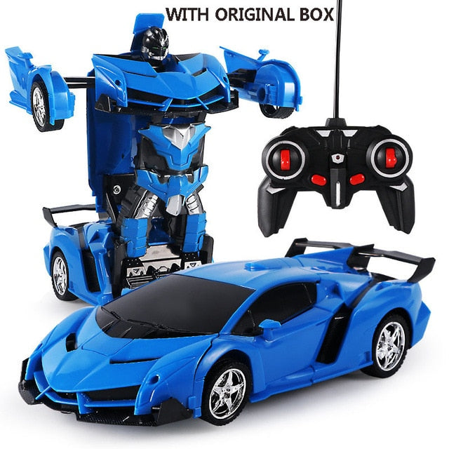 New Rc Transformer 2 In 1 Rc Car Driving Sports Cars Drive Transformation Robots Models Remote Control Car Rc Fighting Toy Gift