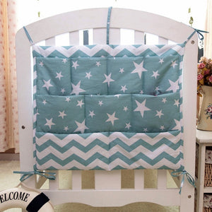 Cartoon Rooms Nursery Hanging Storage Bag Baby Cot Bed Crib Organizer Toy Diaper Pocket for Newborn Crib Bedding Set 58*48cm