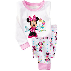 Girls Elsa Anna Clothes Toddler Girls Clothes Mickey Minnie Set Kids Girls Fall Outfits Clothing Girls Two-piece Pajamas Suit