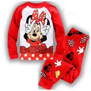 Girls Elsa Anna Clothes Toddler Girls Clothes Mickey Minnie Set Kids Girls Fall Outfits Clothing Girls Two-piece Pajamas Suit