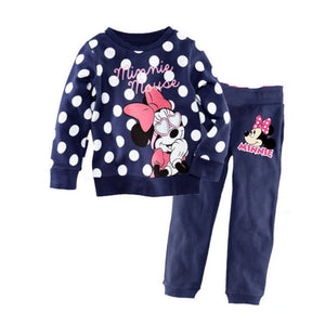 Girls Elsa Anna Clothes Toddler Girls Clothes Mickey Minnie Set Kids Girls Fall Outfits Clothing Girls Two-piece Pajamas Suit