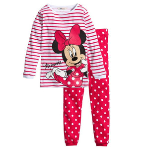 Girls Elsa Anna Clothes Toddler Girls Clothes Mickey Minnie Set Kids Girls Fall Outfits Clothing Girls Two-piece Pajamas Suit