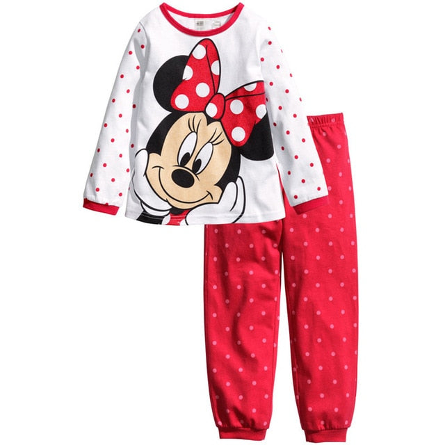 Girls Elsa Anna Clothes Toddler Girls Clothes Mickey Minnie Set Kids Girls Fall Outfits Clothing Girls Two-piece Pajamas Suit