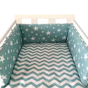 baby nursery Nordic Stars Design Baby Bed Thicken Bumper One-piece Crib Around Cushion Cot Protector Pillows Newborns Room Decor