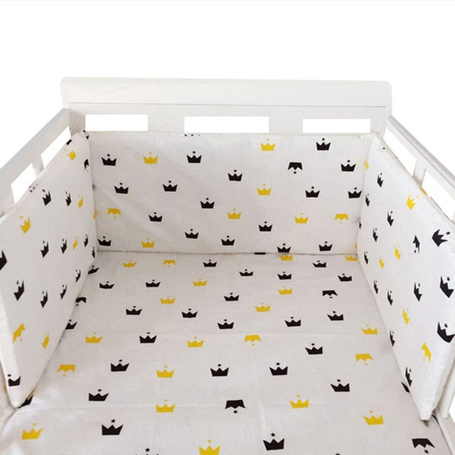 baby nursery Nordic Stars Design Baby Bed Thicken Bumper One-piece Crib Around Cushion Cot Protector Pillows Newborns Room Decor