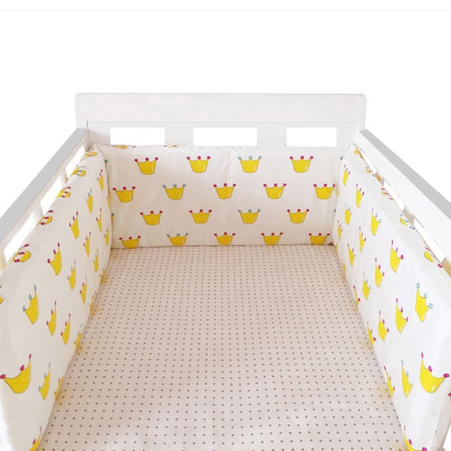 baby nursery Nordic Stars Design Baby Bed Thicken Bumper One-piece Crib Around Cushion Cot Protector Pillows Newborns Room Decor