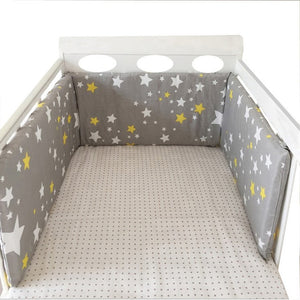 baby nursery Nordic Stars Design Baby Bed Thicken Bumper One-piece Crib Around Cushion Cot Protector Pillows Newborns Room Decor