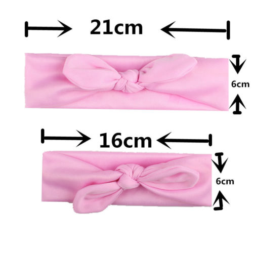 2Pcs Headband Mama & Baby Girl Elastic Bow Knotted Turban Hair Band  Headwear UK