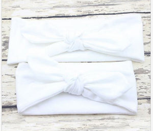 2Pcs Headband Mama & Baby Girl Elastic Bow Knotted Turban Hair Band  Headwear UK