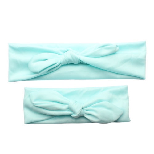 2Pcs Headband Mama & Baby Girl Elastic Bow Knotted Turban Hair Band  Headwear UK