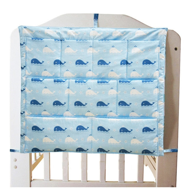 Cartoon Rooms Nursery Hanging Storage Bag Baby Cot Bed Crib Organizer Toy Diaper Pocket for Newborn Crib Bedding Set 58*48cm