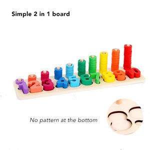 Baby Wooden Montessori Educational Material Toy Kids Early Learning Infant Shape Match Board Toy For More Than 3 Year Old PHOOHI