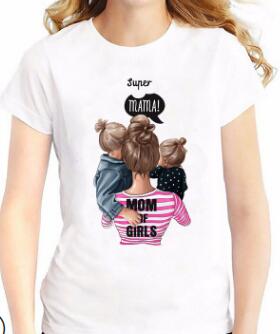 super mother daughter  matching t shirts mommy and me clothes family look mom mum mama and baby Tshirt dresses clothing