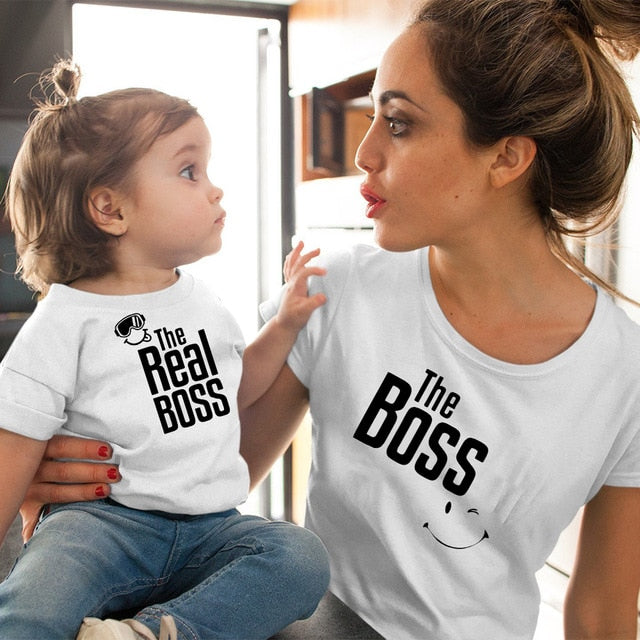 super mother daughter  matching t shirts mommy and me clothes family look mom mum mama and baby Tshirt dresses clothing