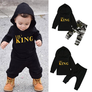 Winter Boys Clothes Toddler Kids Baby Boys Letter Hoodie T Shirt Tops+ Camo Pants Outfits Clothes Set Roupa Infantil For 6M-3Y