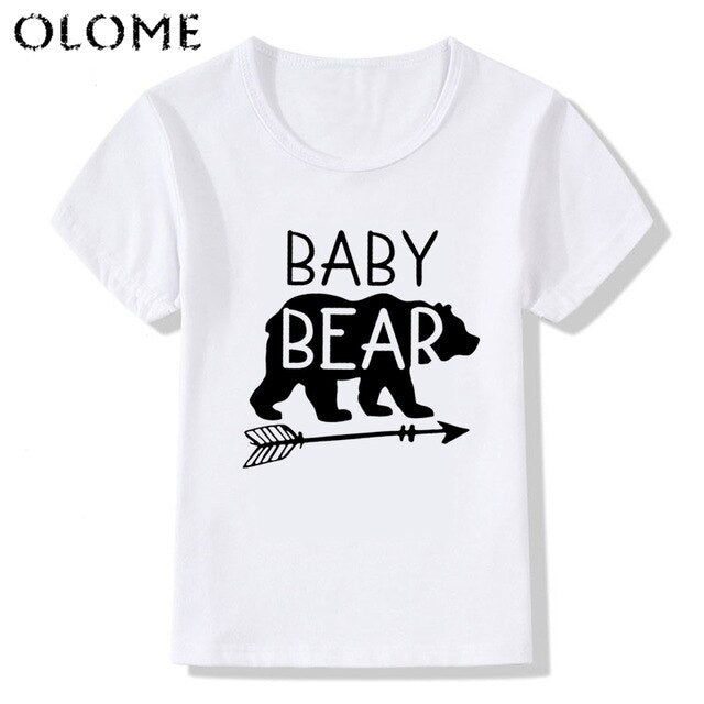 Mama Bear Baby Bear Matching Shirts Mommy and Me T Shirts Women Son Daughter Mum Tops Kids Baby Girl Boys Casual T Shirt Outfits