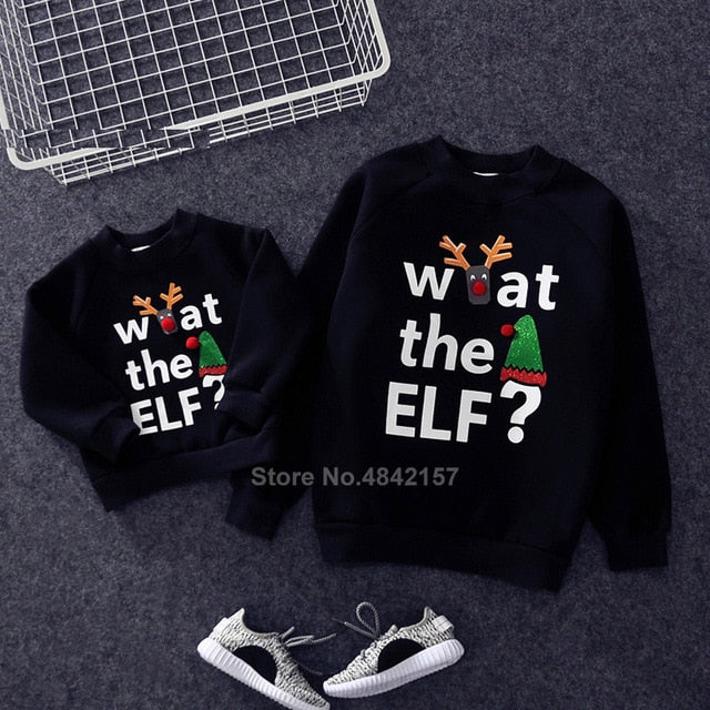 19colors 2019 New Year Family Christmas Sweaters Xmas Hoodies Pajamas Warm Santa Claus Elk Embroidery Adult Kids Sweatshirt Gift