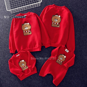 19colors 2019 New Year Family Christmas Sweaters Xmas Hoodies Pajamas Warm Santa Claus Elk Embroidery Adult Kids Sweatshirt Gift