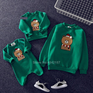 19colors 2019 New Year Family Christmas Sweaters Xmas Hoodies Pajamas Warm Santa Claus Elk Embroidery Adult Kids Sweatshirt Gift