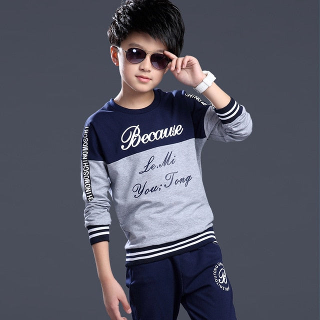 Boys Clothes Sport Suit Casual Boys Clothing Sets 2019 Autumn Letter Two Pieces Children Clothing Set Kids Tracksuit Clothes