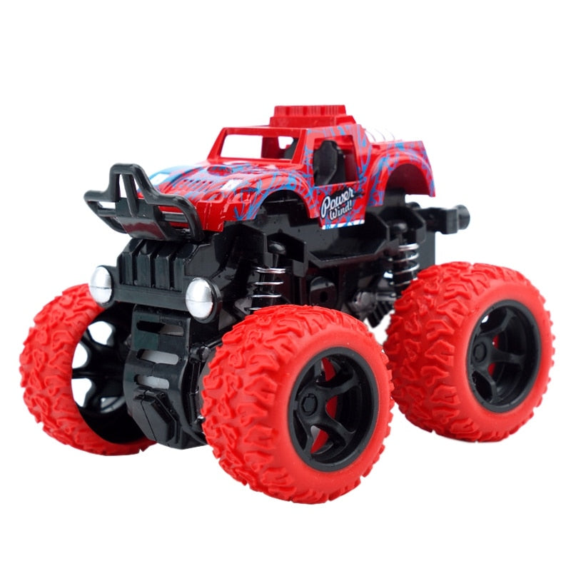 Mini 4Wd Inertia Rotatable Car Toys Friction Power Four-Wheeled Off-Road Vehicle Diecast Model Inertial Car Toy