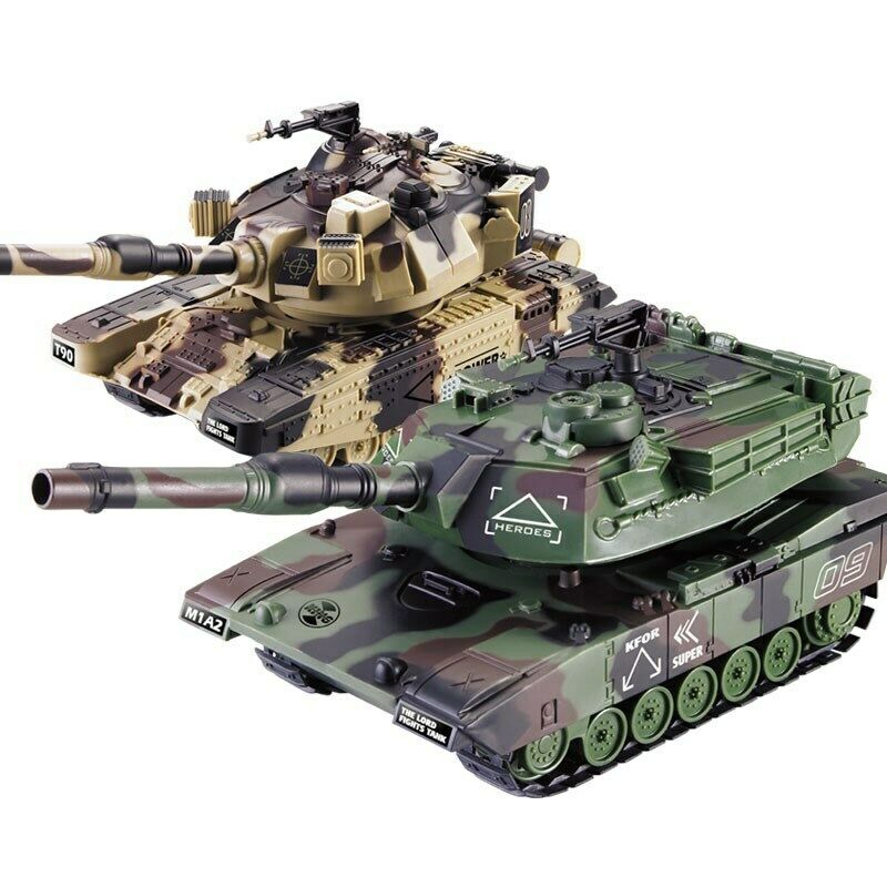 1:32 RC Battle Tank Crawler Remote Control Toys Car Can Launch Soft Bullets