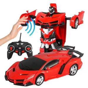 1:18 RC Car Transformation Robots Sports Vehicle Model Robots Toys  RC Robot Car Remote Control 2 IN 1 Kid Boys Toy Xmas Gift US