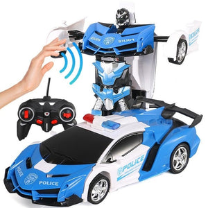 1:18 RC Car Transformation Robots Sports Vehicle Model Robots Toys  RC Robot Car Remote Control 2 IN 1 Kid Boys Toy Xmas Gift US