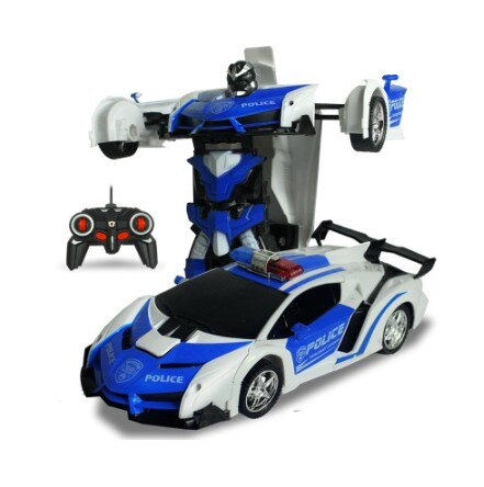 RC Car Transform Robot Car Toys Electronic Remote Control Vehicles with One Button Tranforming 2 In 1 Radio-Controlled Machine