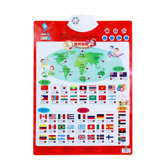 Sound Wall Chart Electronic Alphabet English Learning Machine Multifunction Preschool Toy Audio Digital Educational Toy Children