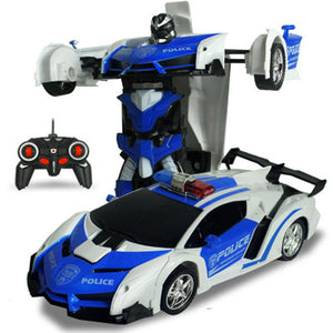 Children Toys Electric RC Car Sports Car Shock Resistant Transformation Robot Toy Remote Control Deformation Car RC Robots