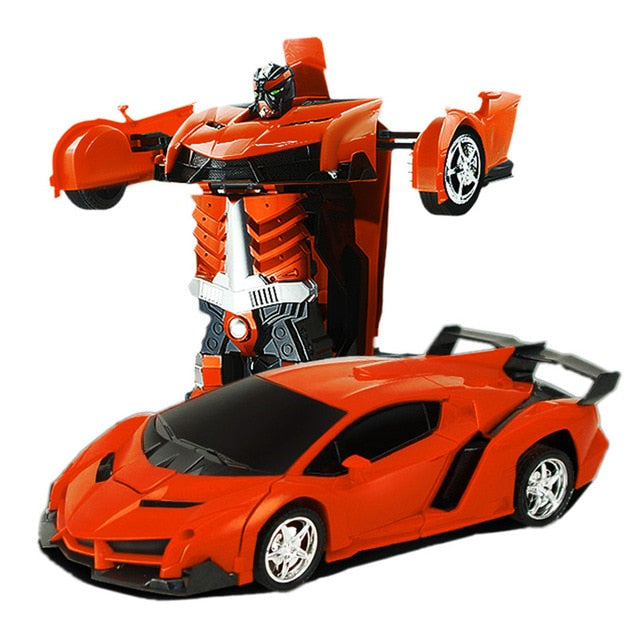Children Toys Electric RC Car Sports Car Shock Resistant Transformation Robot Toy Remote Control Deformation Car RC Robots