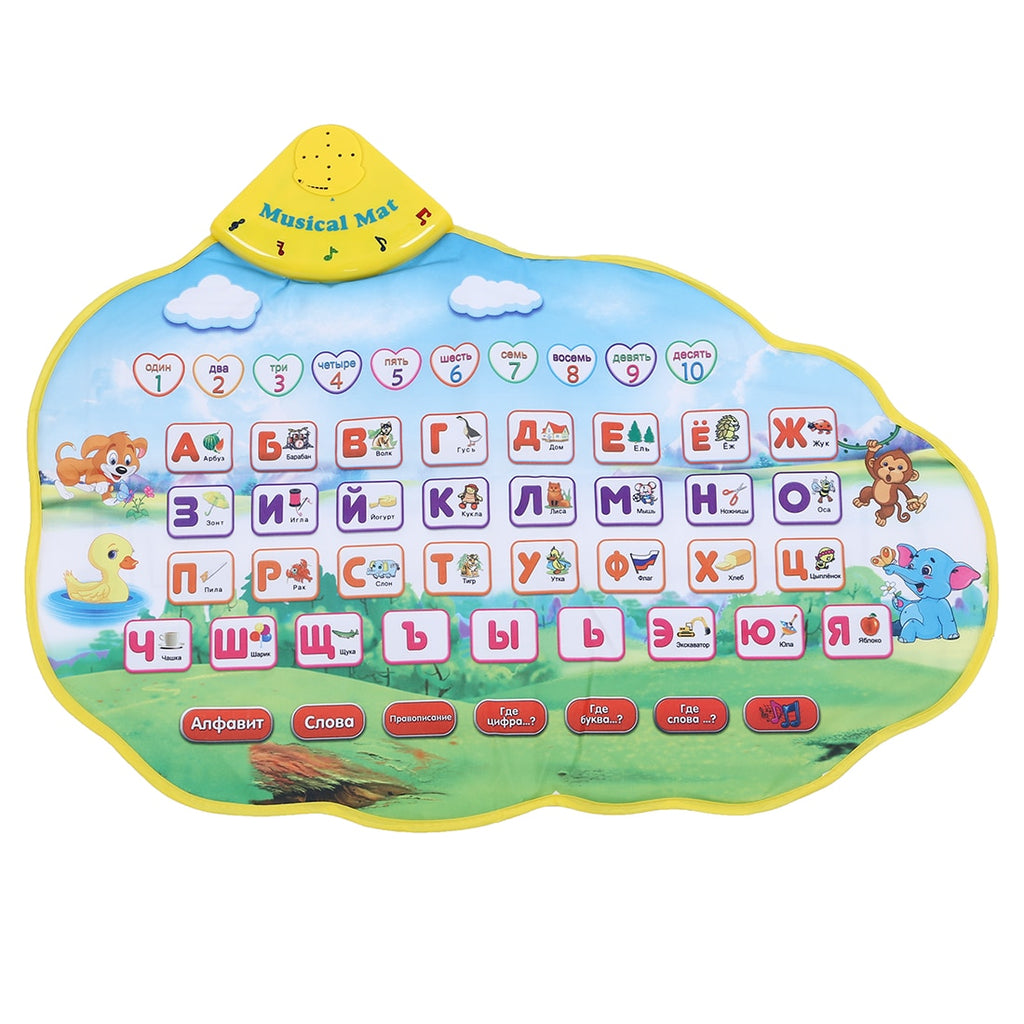 Children Learning Mat Russian Language Toy Funny Alphabet Mat Learning Education Phonetic Sound Carpet ABC Toy