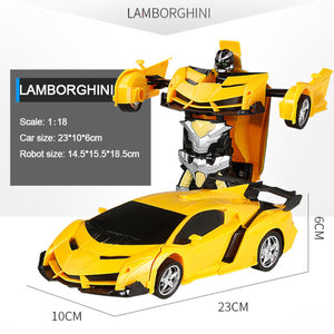 RC Car Transformation Robots Sports Vehicle Model  Robots Toys Cool Deformation Car Kids Toys  Gifts For Boys