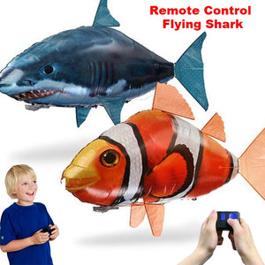 Remote Control Shark Toys Air Swimming Fish Infrared RC Flying Air Balloons Nemo Clown Fish Remote Control Air Plane Kids Toys