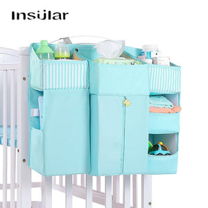 Baby Crib Bed Hanging Storage Bag Baby Bed Diaper Organizer Bedding Sets Accessories for Crib Storage and Nursery Organization