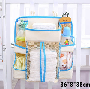 Baby Crib Bed Hanging Storage Bag Baby Bed Diaper Organizer Bedding Sets Accessories for Crib Storage and Nursery Organization