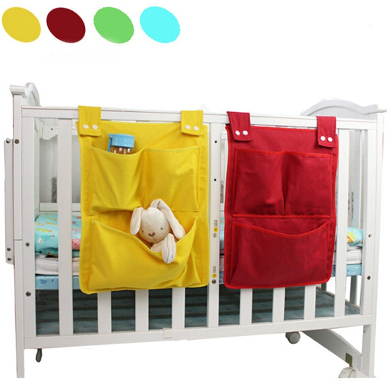 Cartoon Rooms Nursery Hanging Storage Bag Diaper Pocket For Newborn Crib Bedding Set Baby Cot Bed Crib Organizer Toy 45*35cm